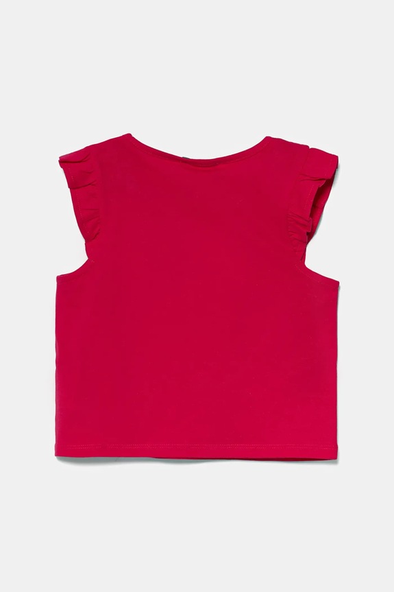 Детская хлопковая футболка United Colors of Benetton 3I1XG10JK.P.Seasonal розовый SS25