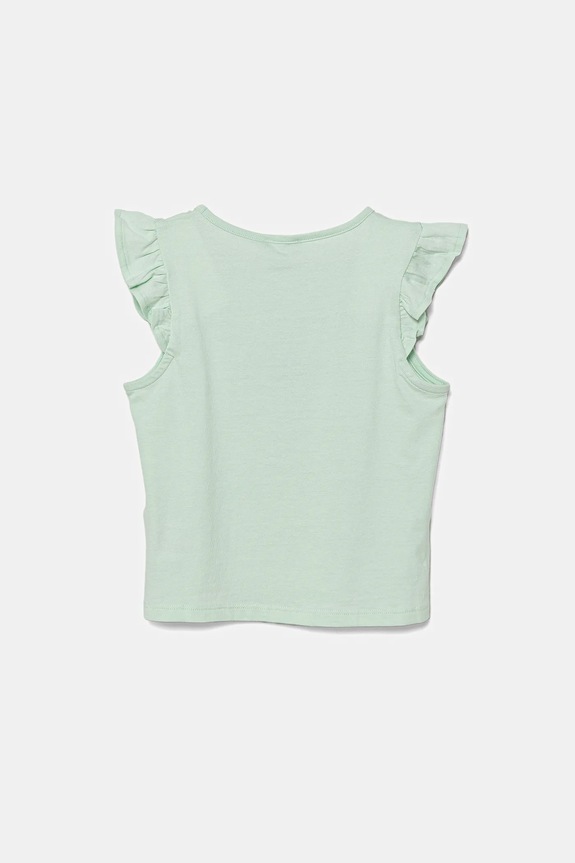 United Colors of Benetton tricou de bumbac pentru copii 3I1XG10JK.P.Seasonal turcoaz SS25