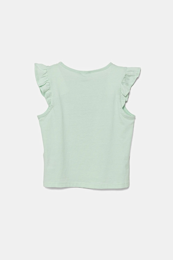 United Colors of Benetton tricou de bumbac pentru copii 3I1XG10JK.P.Seasonal turcoaz SS25