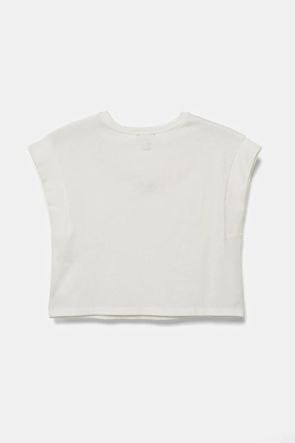 Dětské tričko United Colors of Benetton 3JFAC10PD.G.Seasonal bílá SS25