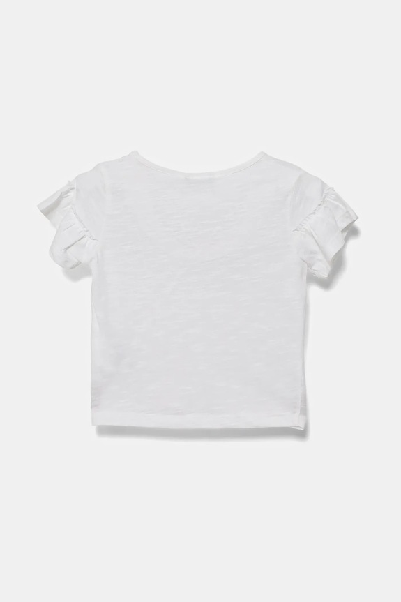 United Colors of Benetton t-shirt in cotone per bambini 38V4G10JI.P.Seasonal bianco SS25