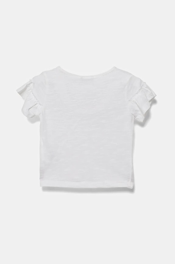 United Colors of Benetton t-shirt in cotone per bambini 38V4G10JI.P.Seasonal bianco SS25