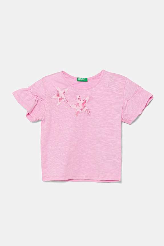 United Colors of Benetton t-shirt in cotone per bambini prodotto per bambini rosa 38V4G10JI.P.Seasonal