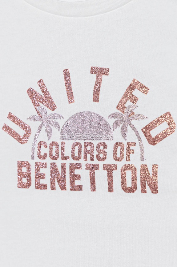 DÍVKA Dětský bavlněný top United Colors of Benetton 3I1XCH01Z.G.Seasonal bílá