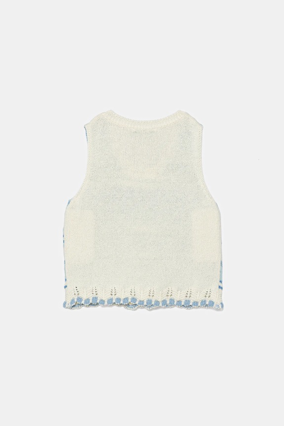 United Colors of Benetton top dziecięcy 104FHH001.P.Seasonal niebieski SS25