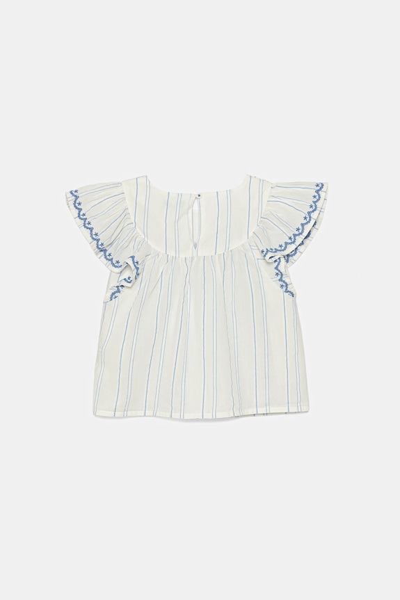 Dětská bavlněná halenka United Colors of Benetton 54HZGQ02Q.P.Seasonal bílá SS25