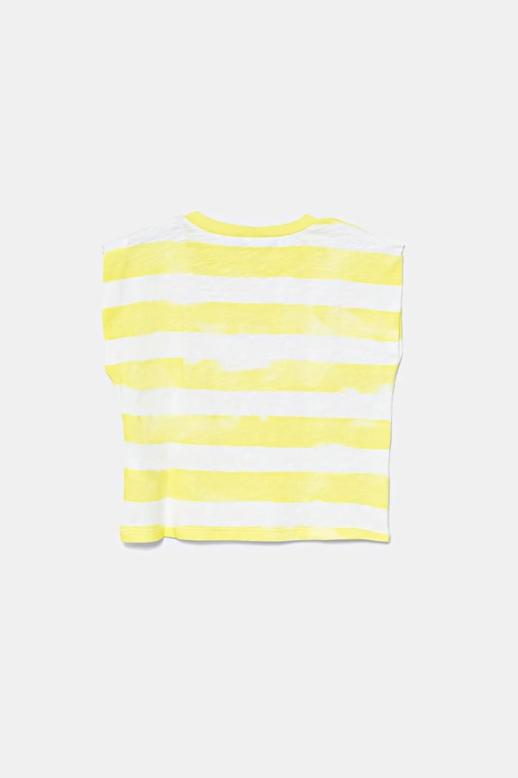Дитяча бавовняна футболка United Colors of Benetton 3SL3C10OW.G.Seasonal жовтий SS25