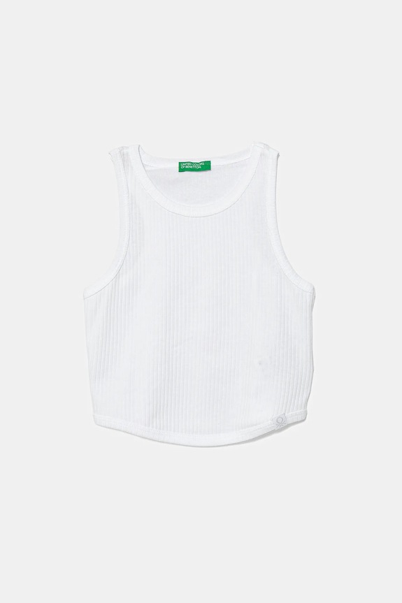 Παιδικό βαμβακερό τοπ United Colors of Benetton βαμβάκι λευκό 31H3CH01F.G.Reproposed