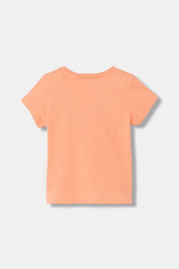 Dječja pamučna majica kratkih rukava United Colors of Benetton 3I1XG10JB.P.Seasonal narančasta SS25