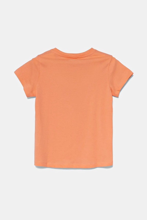 Παιδικό βαμβακερό μπλουζάκι United Colors of Benetton 3I1XG10JB.P.Seasonal πορτοκαλί SS25