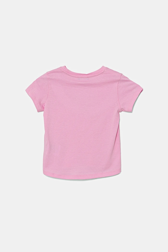 Detské bavlnené tričko United Colors of Benetton 3I1XG10JB.P.Seasonal ružová SS25