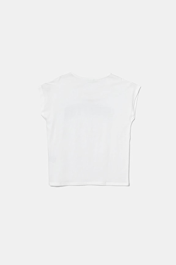 Dječja pamučna majica kratkih rukava United Colors of Benetton 3I1XC10P1.G.Seasonal bijela SS25