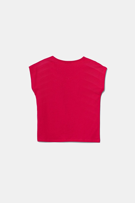 Detské bavlnené tričko United Colors of Benetton 3I1XC10P1.G.Seasonal ružová SS25
