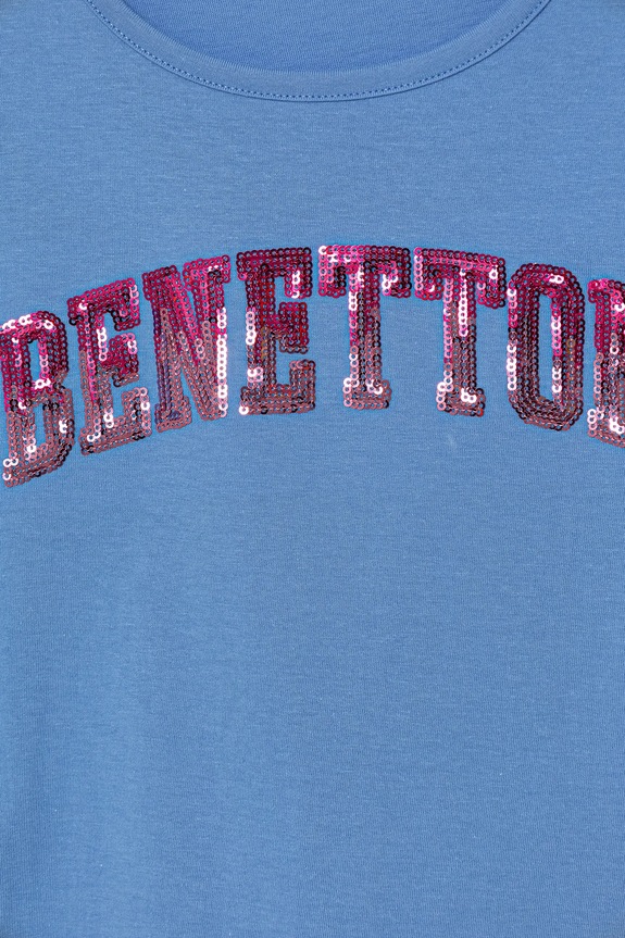 BIMBA United Colors of Benetton t-shirt in cotone per bambini 3I1XC10P1.G.Seasonal blu
