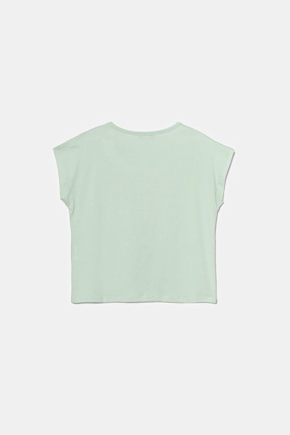 Detské bavlnené tričko United Colors of Benetton 3I1XC10P1.G.Seasonal tyrkysová SS25