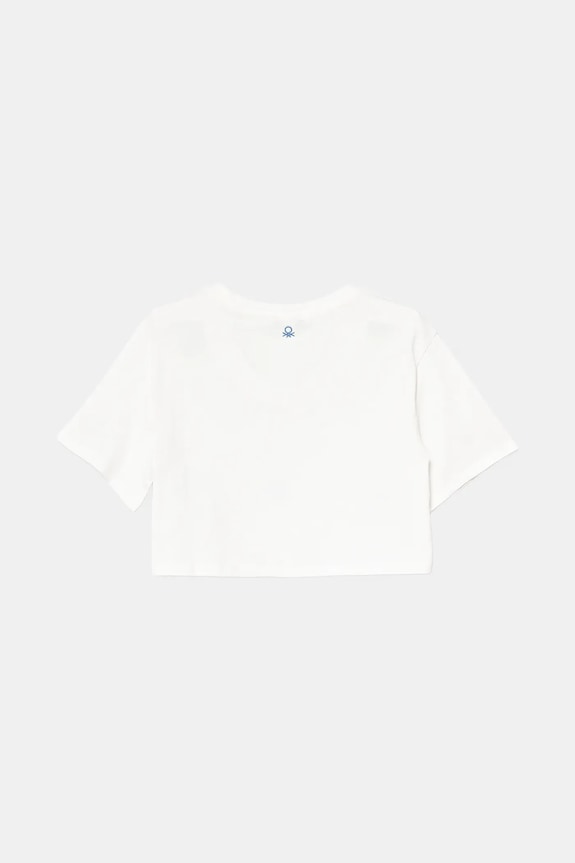 Детская хлопковая футболка United Colors of Benetton 3096C10PC.G.Seasonal белый SS25