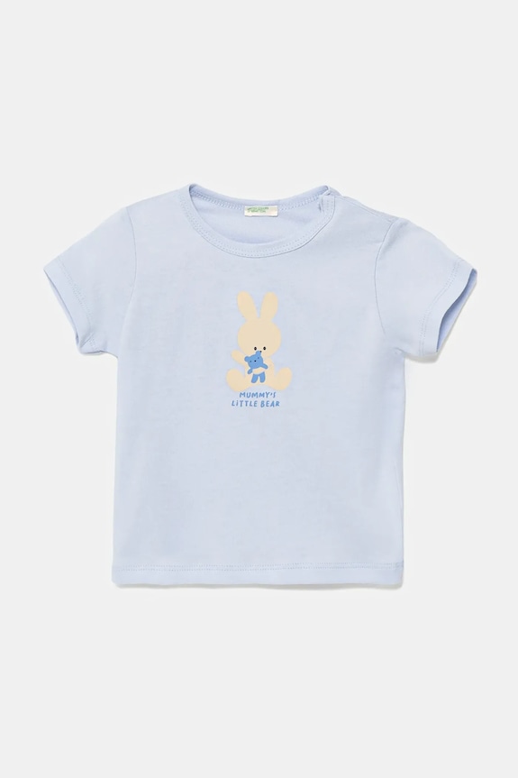 United Colors of Benetton maglietta in cotone neonati prodotto per bambini blu 3I1XA1067.W.Seasonal
