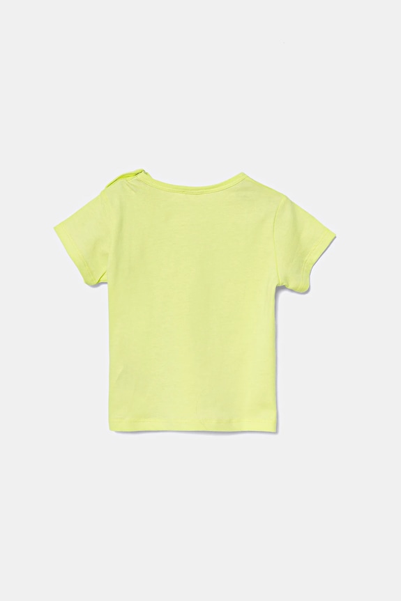 Pamučna majica kratkih rukava za bebe United Colors of Benetton 3I1XA1067.W.Seasonal zelena SS25
