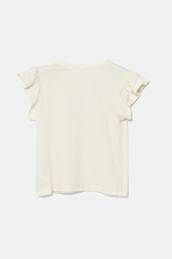 Бавовняна футболка для немовлят United Colors of Benetton 3096A106F.W.Seasonal бежевий SS25