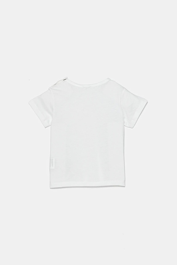 United Colors of Benetton maglietta in cotone neonati 3I1XA1069.G.W.Seasonal bianco SS25
