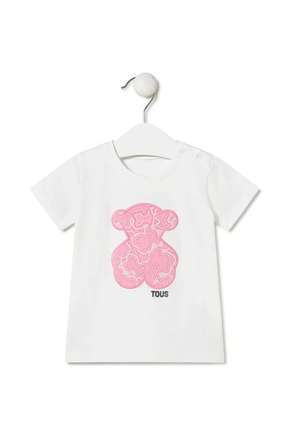Tous tricou copii MKaos imprimeu alb MKaos.2202