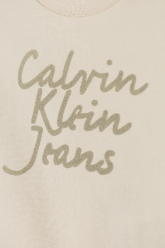 Dječaci Dječja pamučna majica kratkih rukava Calvin Klein Jeans IN0IN00261.PPYA bež