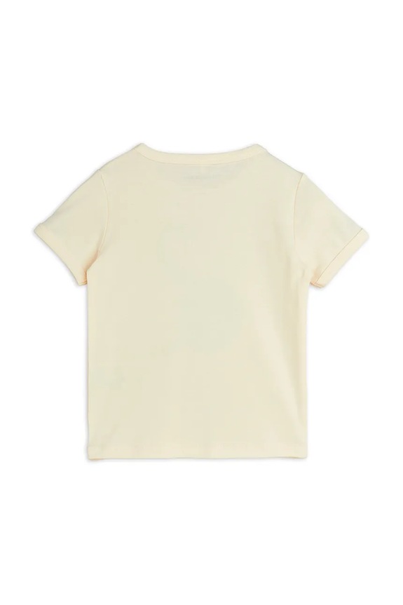 Mini Rodini tricou de bumbac pentru copii Snake 2512013811 bej SS25