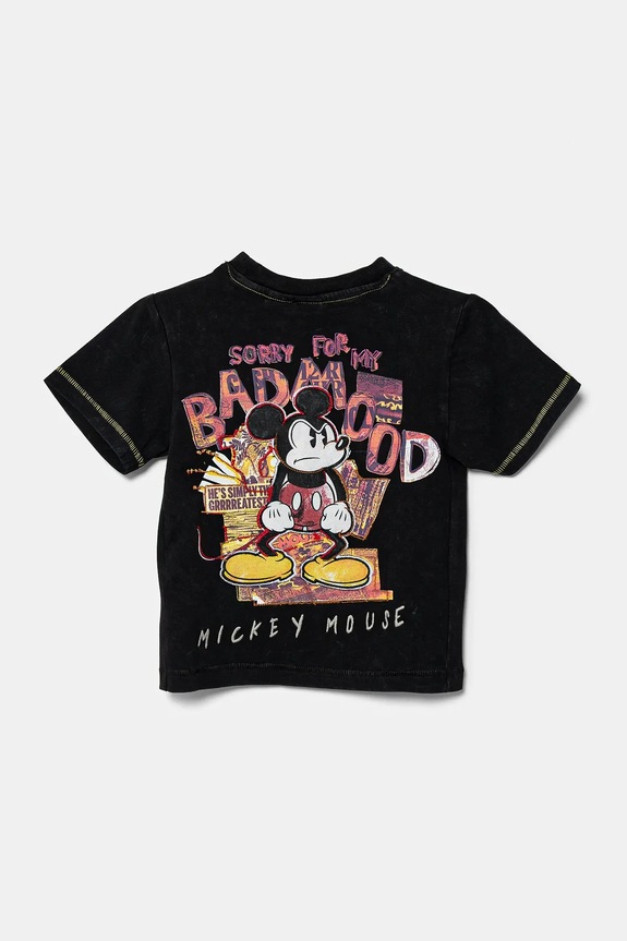 Desigual tricou de bumbac pentru copii x Disney 25SBTK11 negru SS25