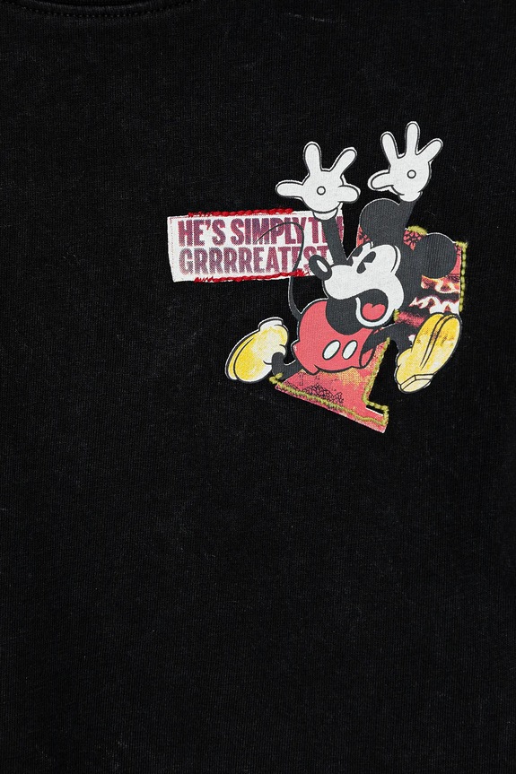 Băieți Desigual tricou de bumbac pentru copii x Disney 25SBTK11 negru