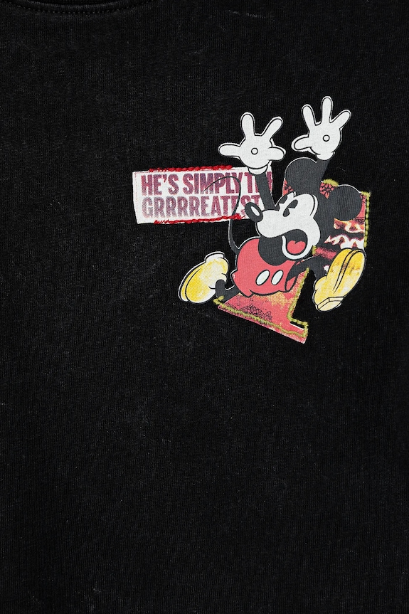 Băieți Desigual tricou de bumbac pentru copii x Disney 25SBTK11 negru
