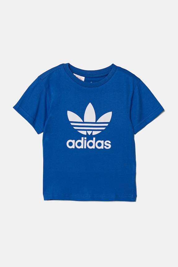 Дитяча бавовняна футболка adidas Originals IY2376 блакитний SS25
