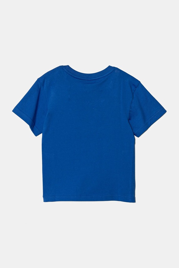 Хлопчик Дитяча бавовняна футболка adidas Originals IY2376 блакитний