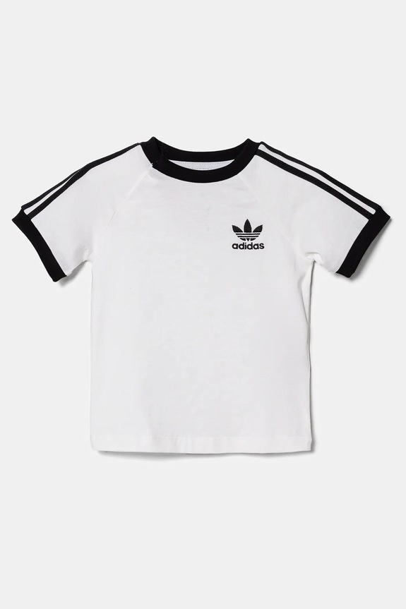 Detské bavlnené tričko adidas Originals bavlna biela JE0519