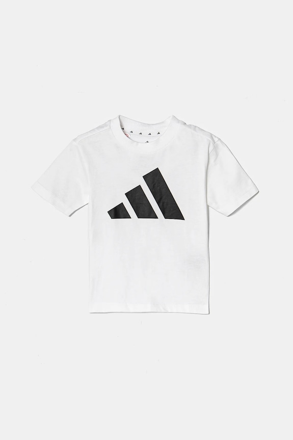 adidas t-shirt bawełniany dziecięcy JC9720 biały SS26