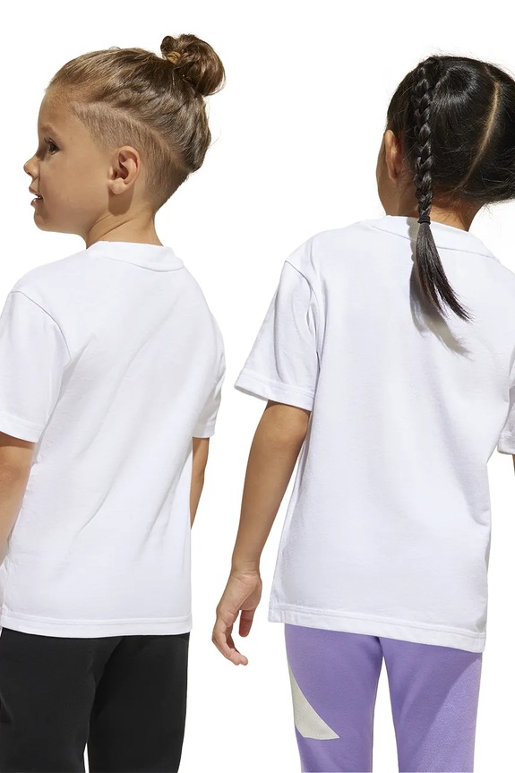 adidas t-shirt bawełniany dziecięcy JC9720 biały