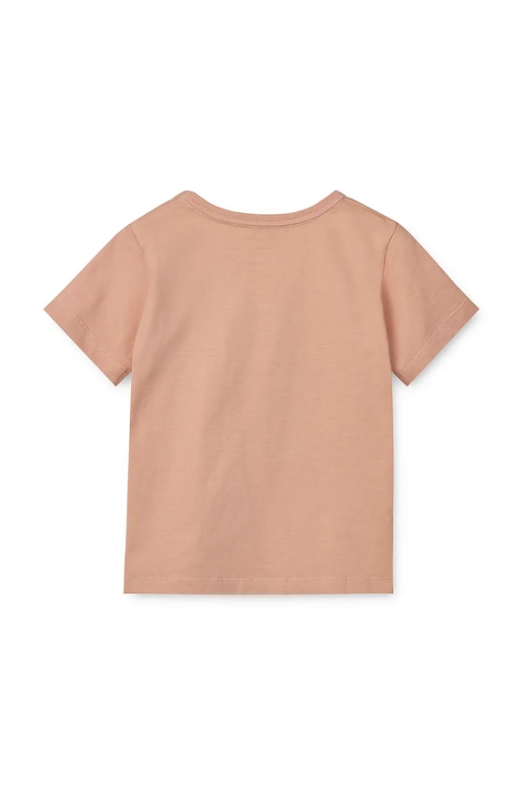Detské bavlnené tričko Liewood Apia Placement Shortsleeve T-shirt LW19844 oranžová SS25