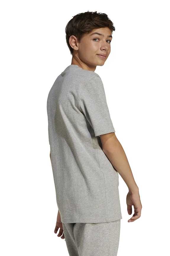 Dětské bavlněné tričko adidas JC7641 šedá