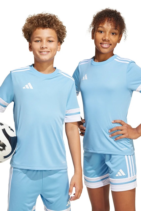 Dětské tričko adidas Performance nášivka modrá JJ0050