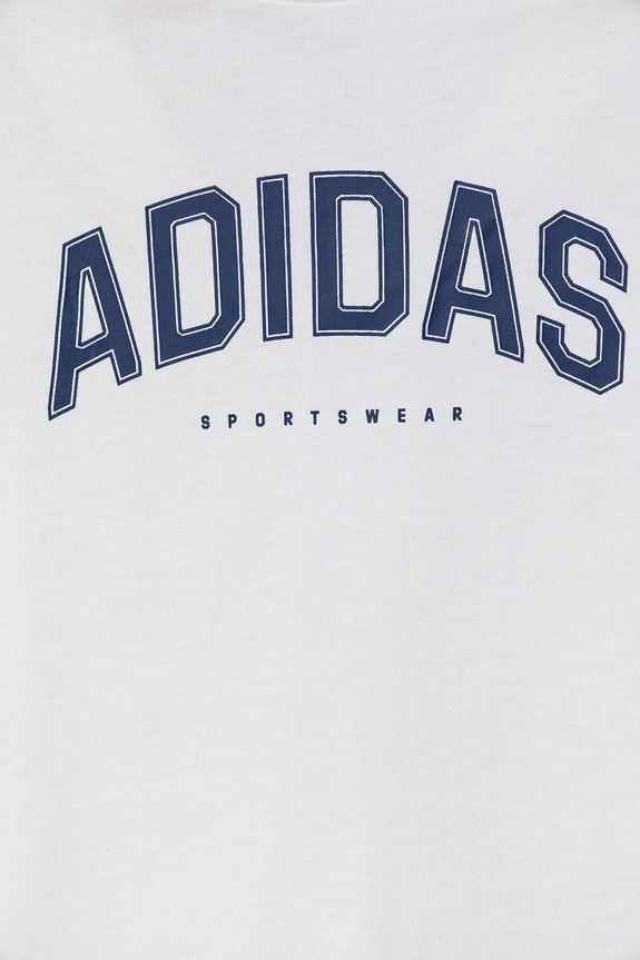 adidas t-shirt bawełniany dziecięcy biały JI6674