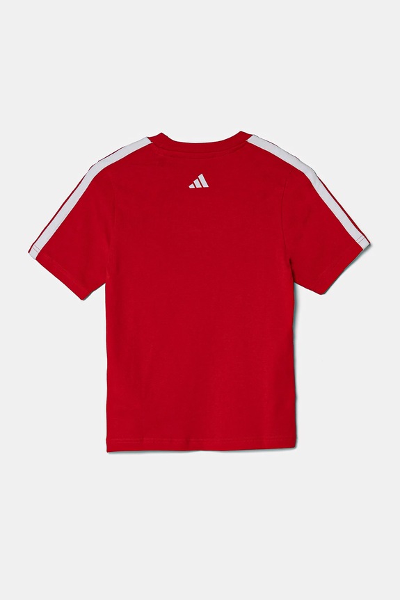 Chłopiec adidas t-shirt bawełniany dziecięcy JI6673 czerwony