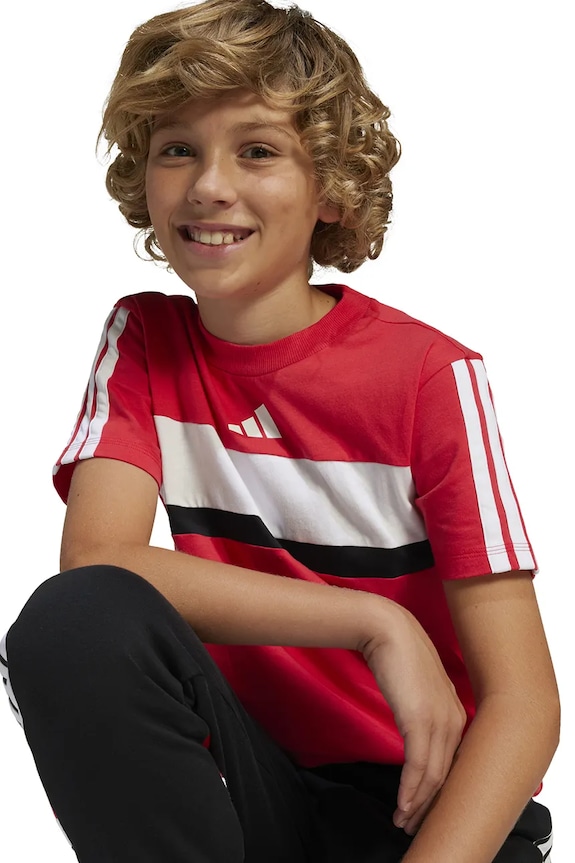 Детская хлопковая футболка adidas JI6213