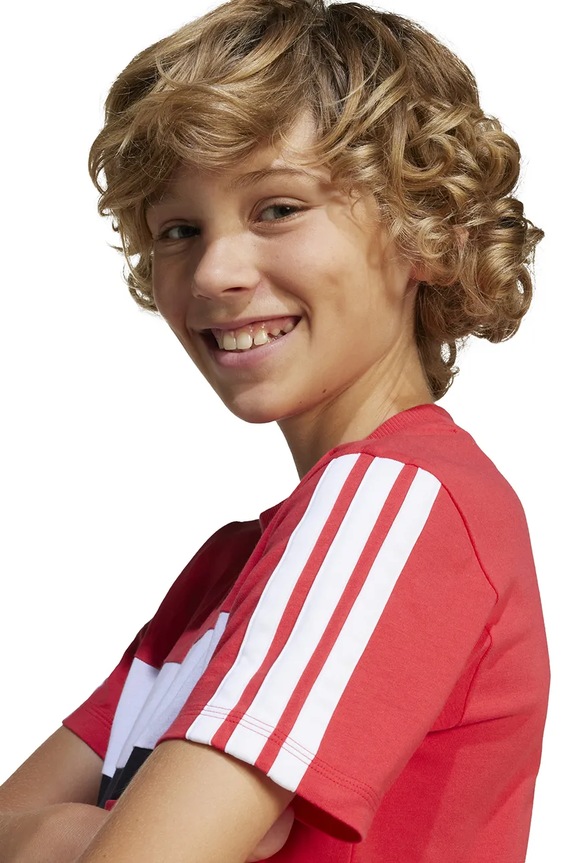 Детская хлопковая футболка adidas JI6213