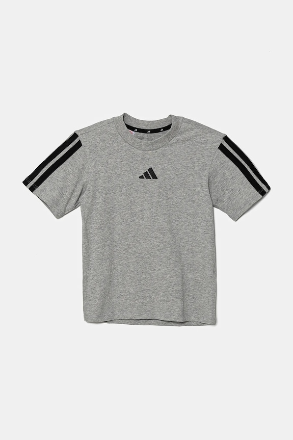Dětské bavlněné tričko adidas JD6486 šedá SS25