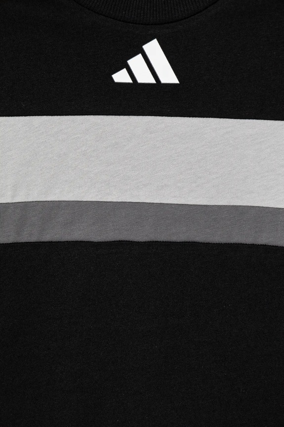 adidas t-shirt bawełniany dziecięcy czarny JC7468