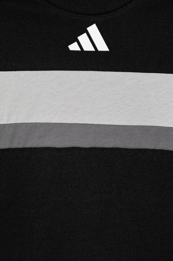 adidas t-shirt bawełniany dziecięcy czarny JC7468