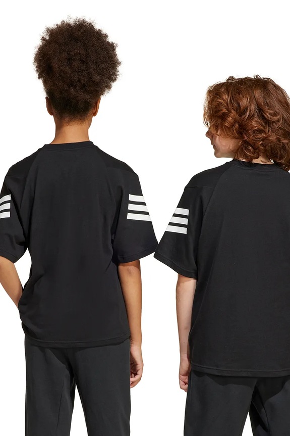 adidas t-shirt bawełniany dziecięcy JN8092 czarny