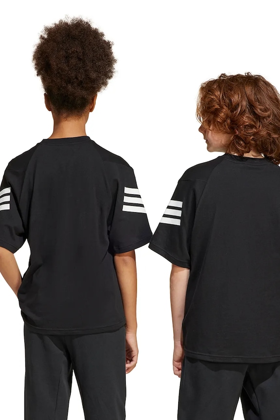 adidas t-shirt bawełniany dziecięcy JN8092 czarny