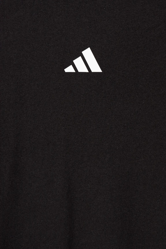 adidas t-shirt bawełniany dziecięcy czarny JN8092