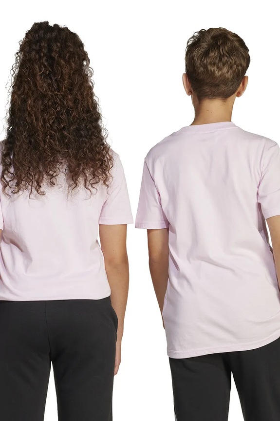 Παιδικό βαμβακερό μπλουζάκι adidas JC9750 ροζ