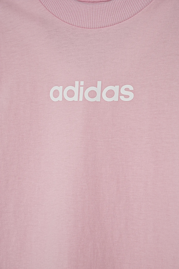 Παιδικό βαμβακερό μπλουζάκι adidas ροζ JC9750